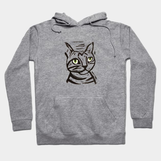 Stripey Cat Hoodie by BuzyBeesHive